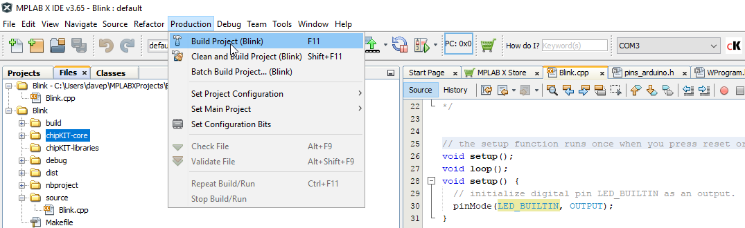  Click Build before programming