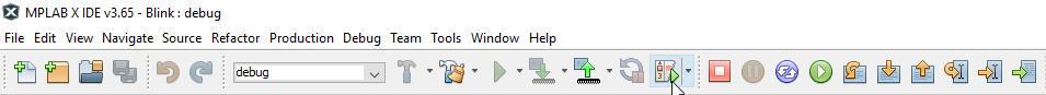  Debug Project and Step Through Buttons