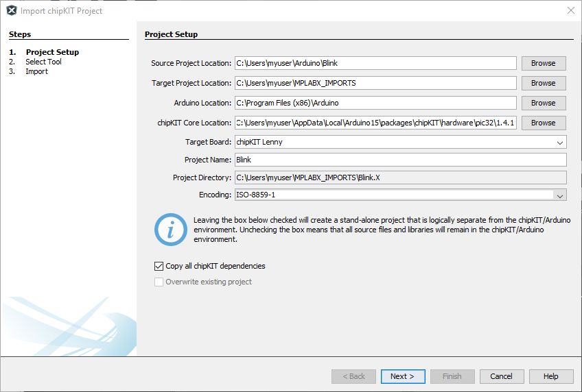  chipKIT Importer Wizard